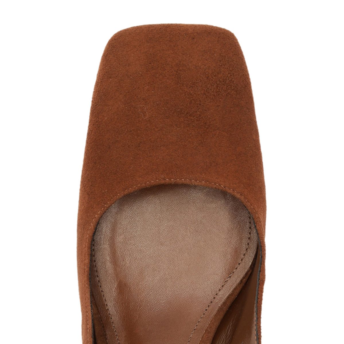 Leia Block Suede Pump in Pecan Brown