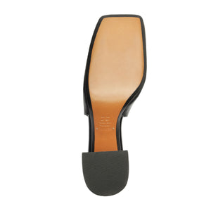 Leia Block Leather Pump in Black