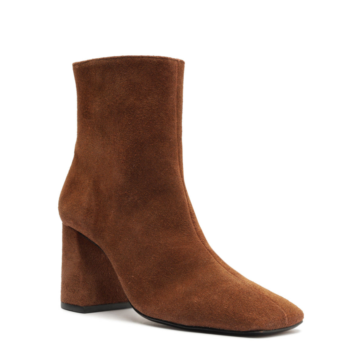 Leia Suede Bootie in Pecan Brown