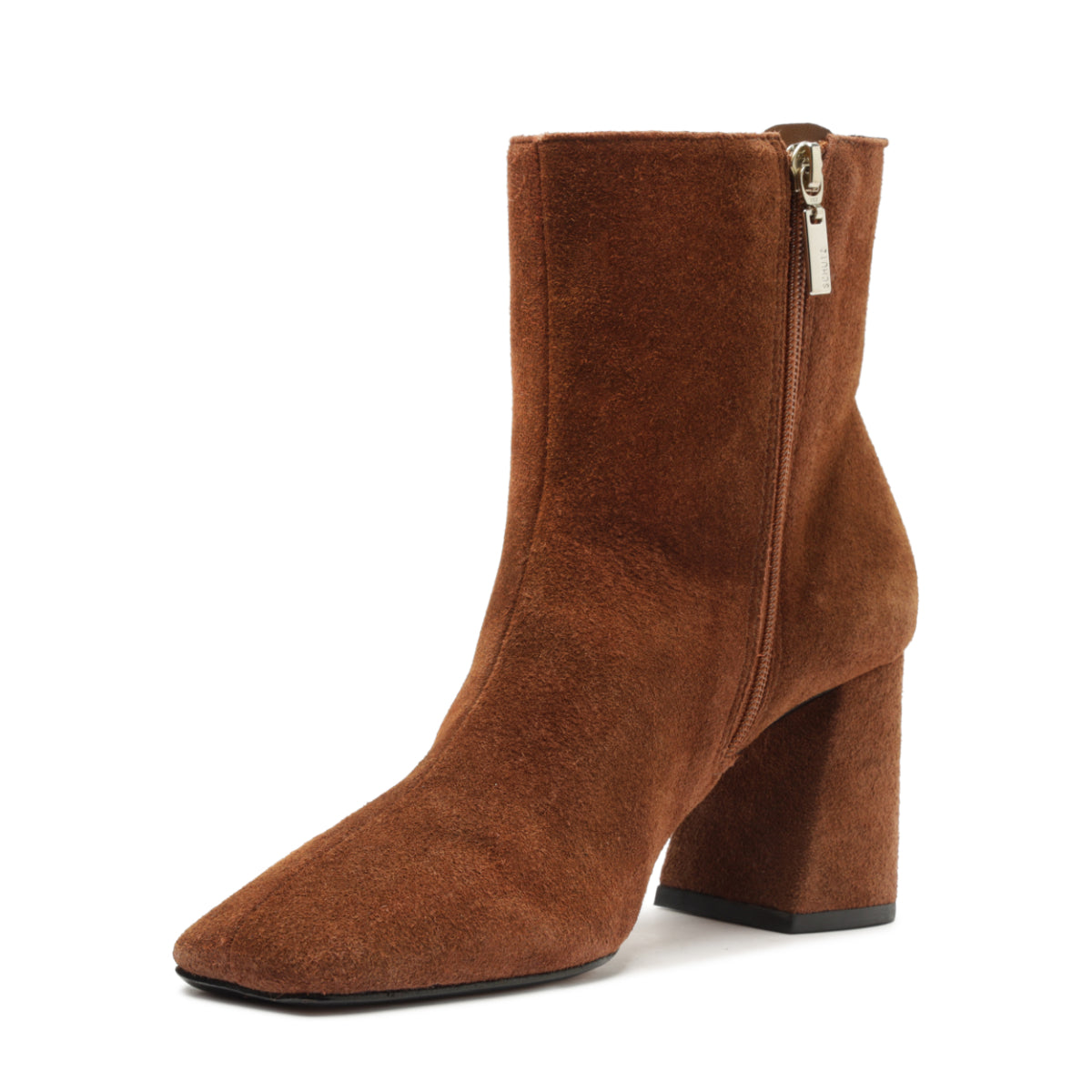 Leia Suede Bootie in Pecan Brown