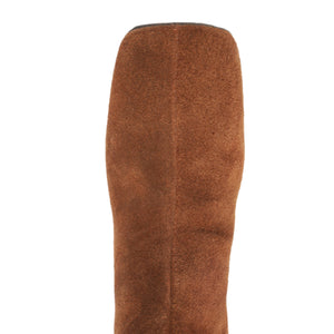 Leia Suede Bootie in Pecan Brown