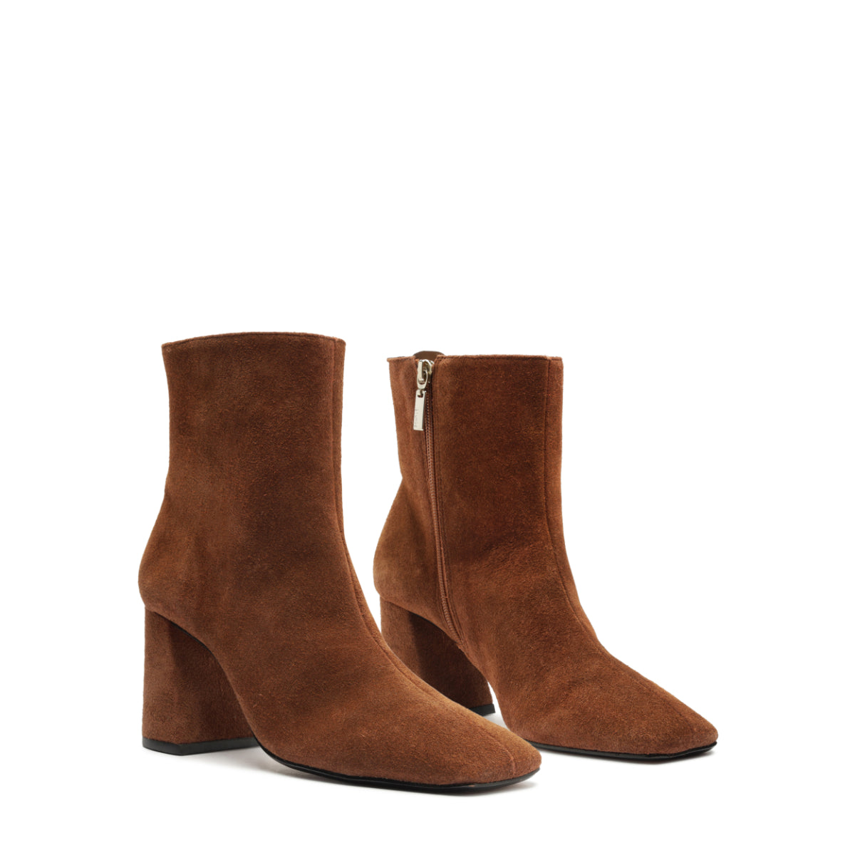 Leia Suede Bootie in Pecan Brown