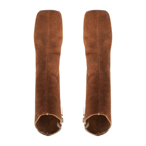 Leia Suede Bootie in Pecan Brown