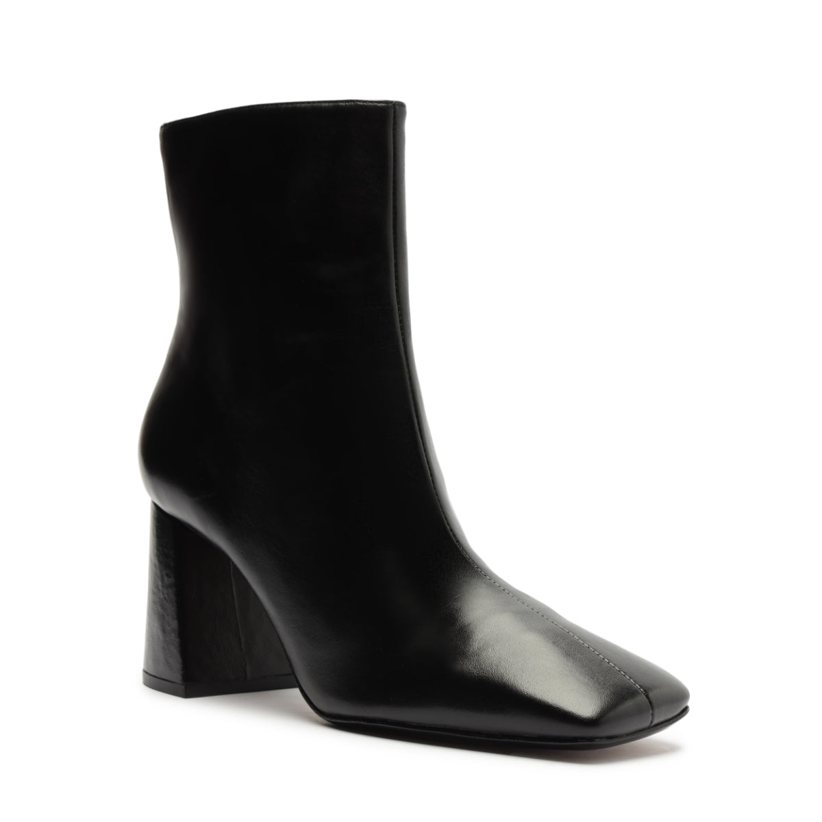 Leia Leather Bootie in Black