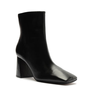 Leia Leather Bootie in Black