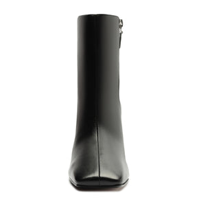 Leia Leather Bootie in Black