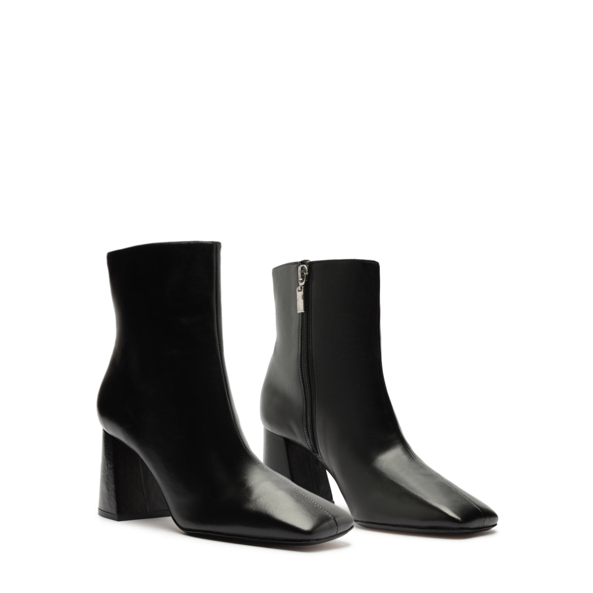 Leia Leather Bootie in Black