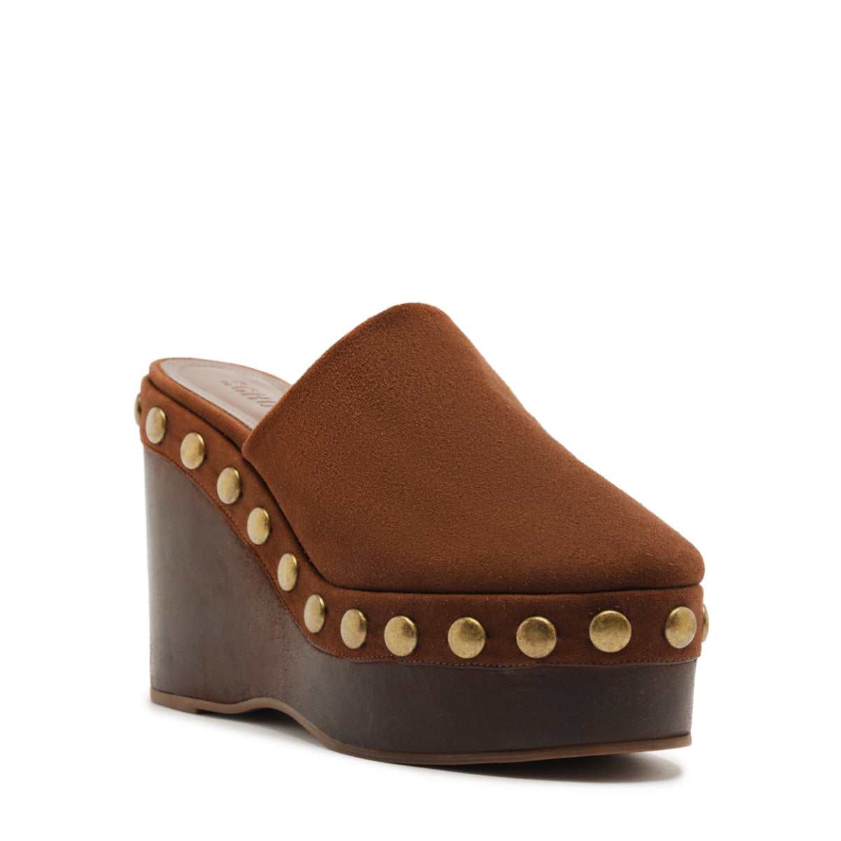 Sierra Studs Suede Pump in Root Brown