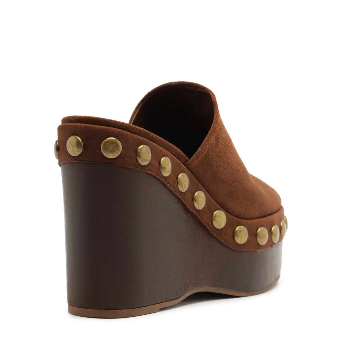 Sierra Studs Suede Pump in Root Brown