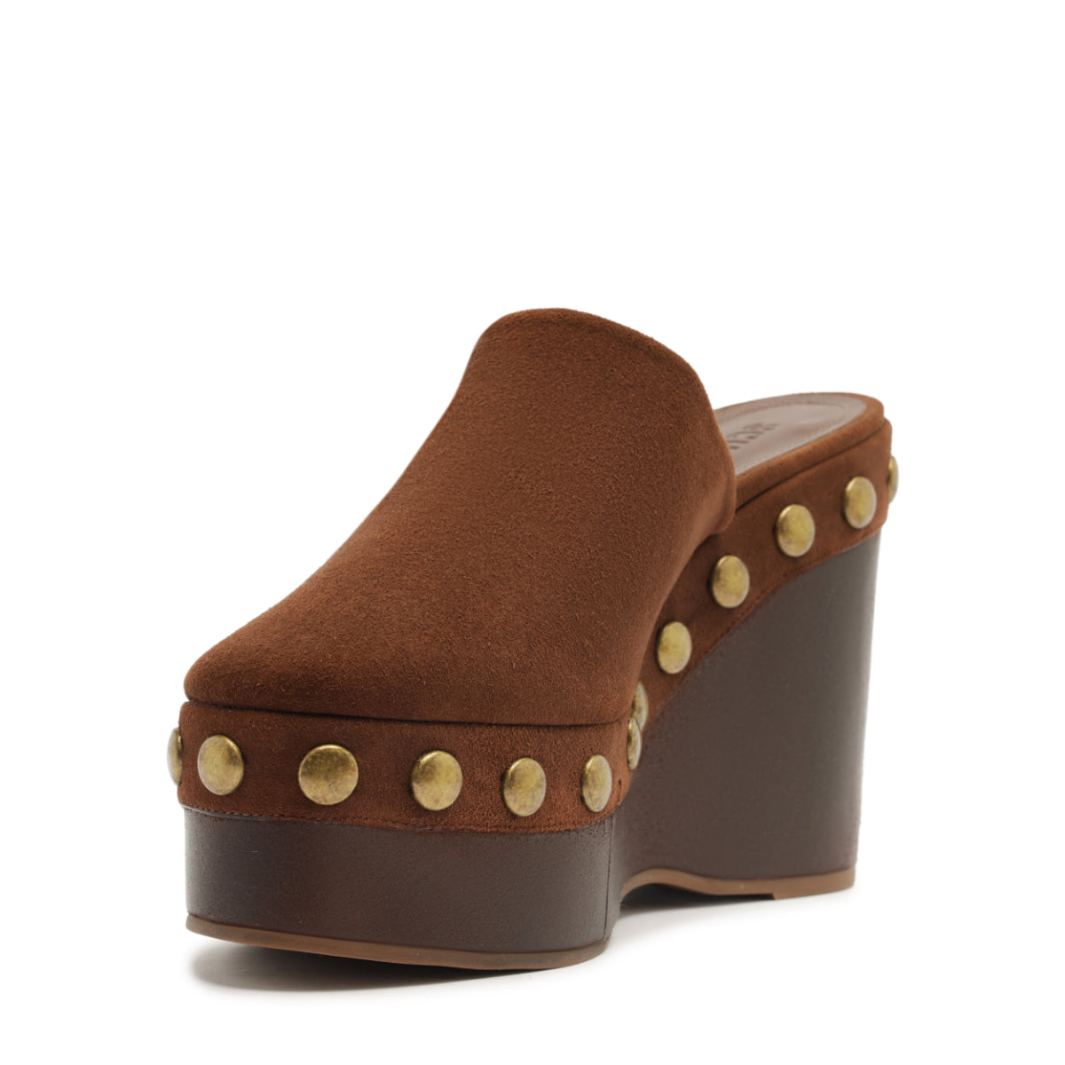 Sierra Studs Suede Pump in Root Brown