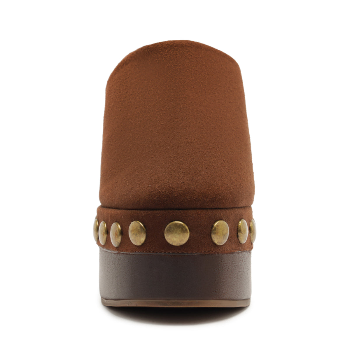 Sierra Studs Suede Pump in Root Brown