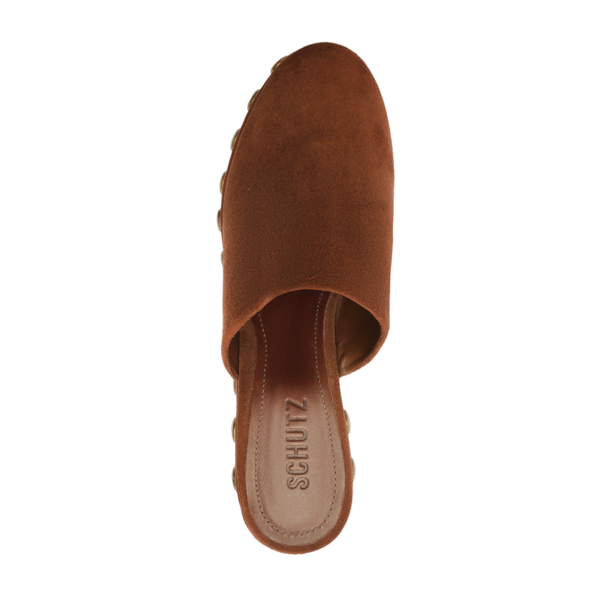 Sierra Studs Suede Pump in Root Brown