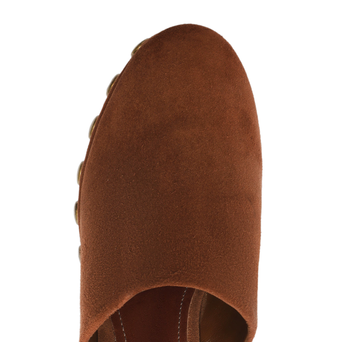 Sierra Studs Suede Pump in Root Brown