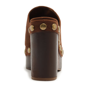 Sierra Studs Suede Pump in Root Brown