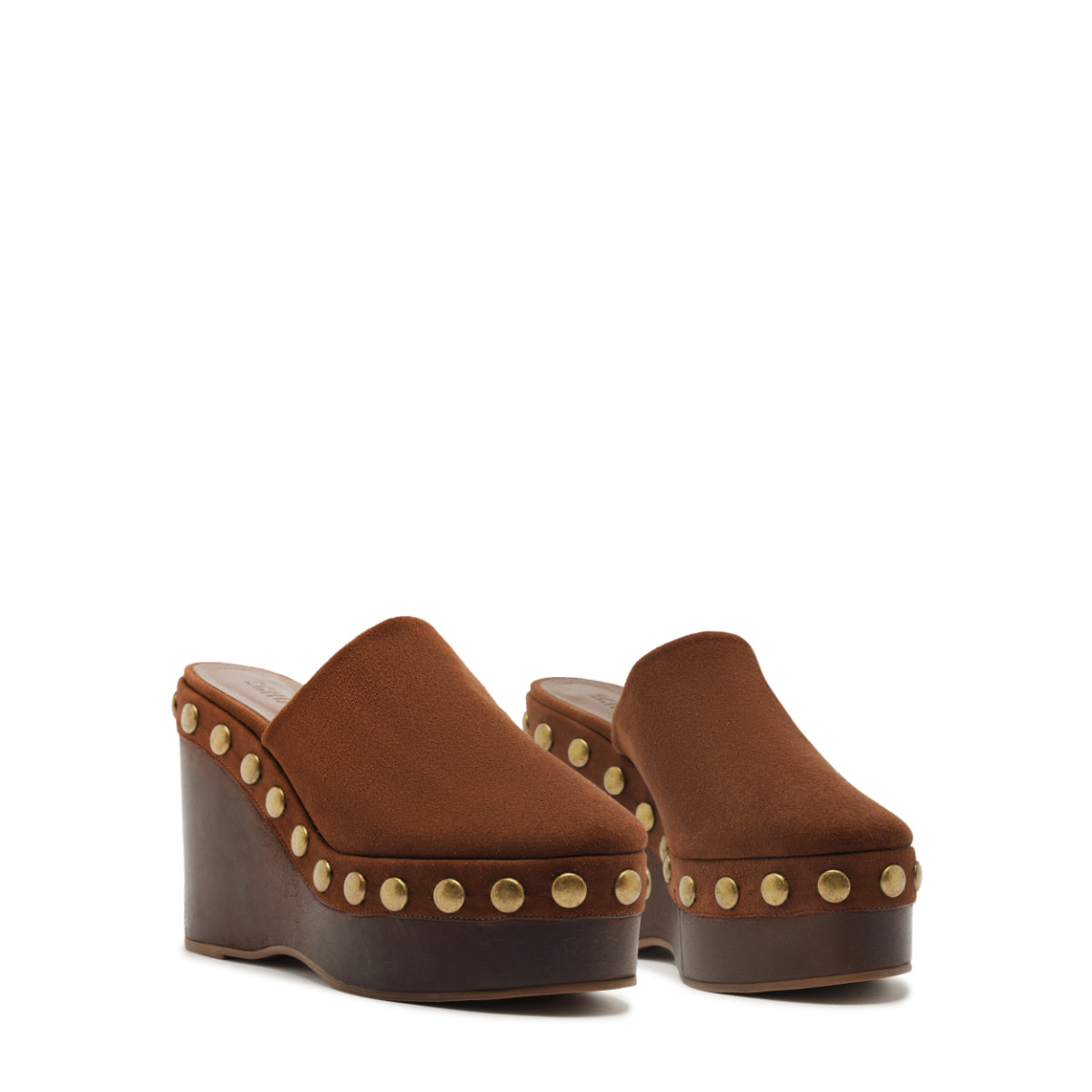 Sierra Studs Suede Pump in Root Brown