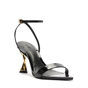 Elisha Patent Leather Sandal in Black