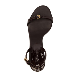 Aurora Sling Mid Patent Sandal in Maplewood