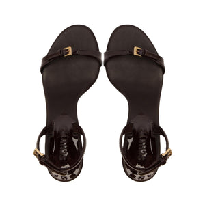 Aurora Sling Mid Patent Sandal in Maplewood