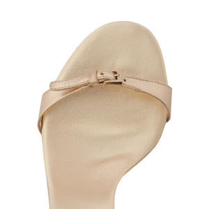 Aurora Sling Mid Metallic Sandal in Platina