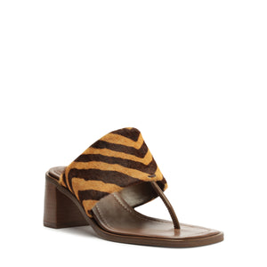 Martha Block Sandal in Pecan Brown