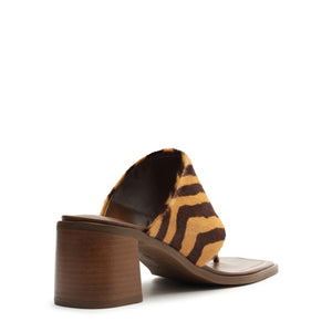 Martha Block Sandal in Pecan Brown