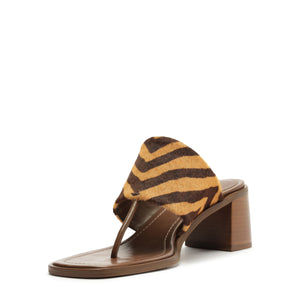 Martha Block Sandal in Pecan Brown