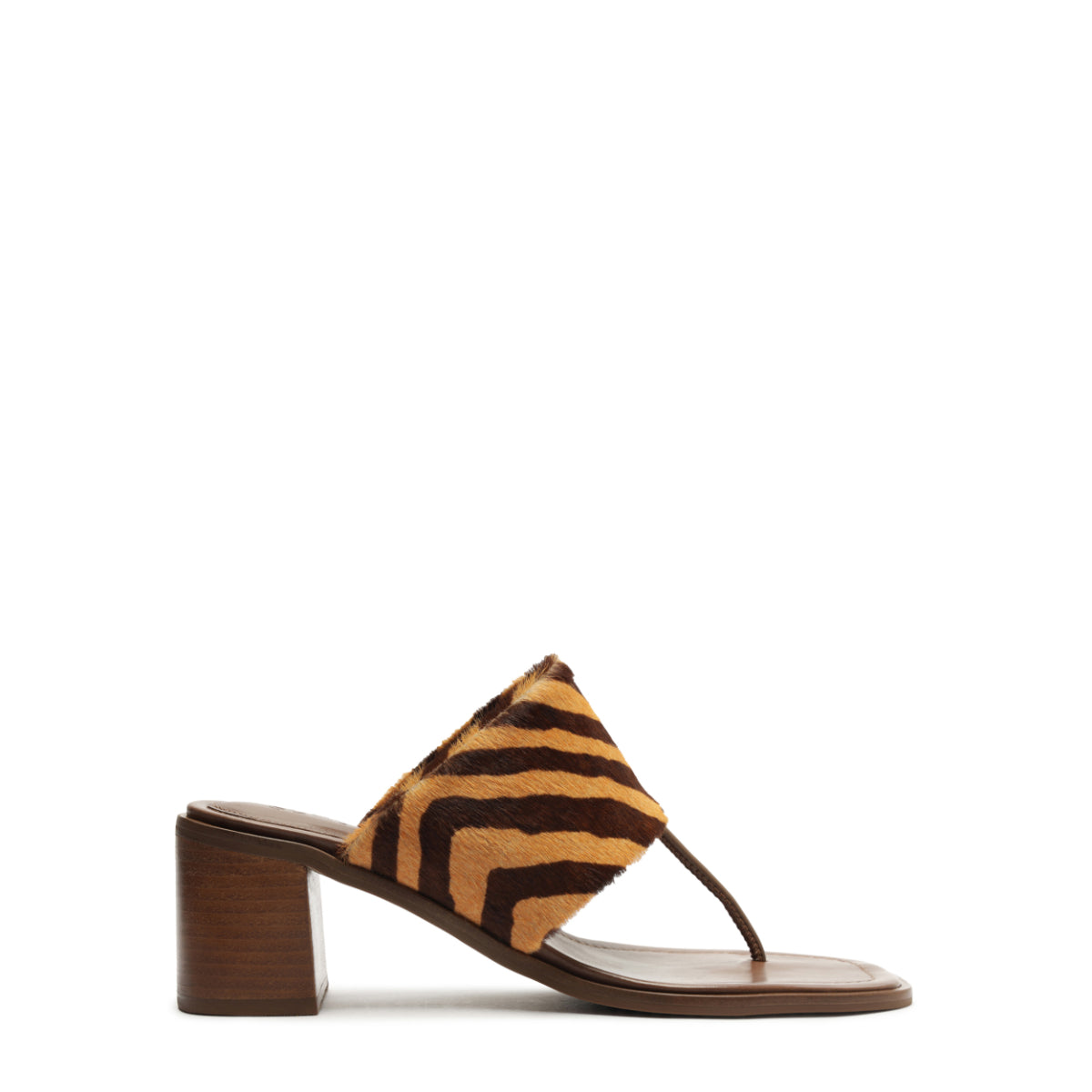 Martha Block Sandal in Pecan Brown