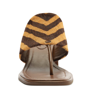 Martha Block Sandal in Pecan Brown