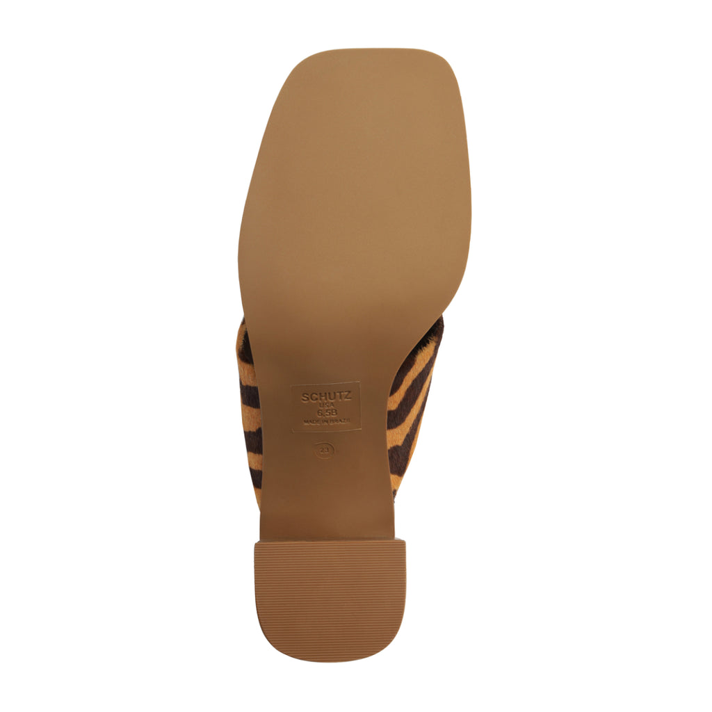 Martha Block Sandal in Pecan Brown