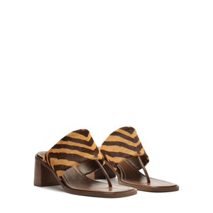 Martha Block Sandal in Pecan Brown