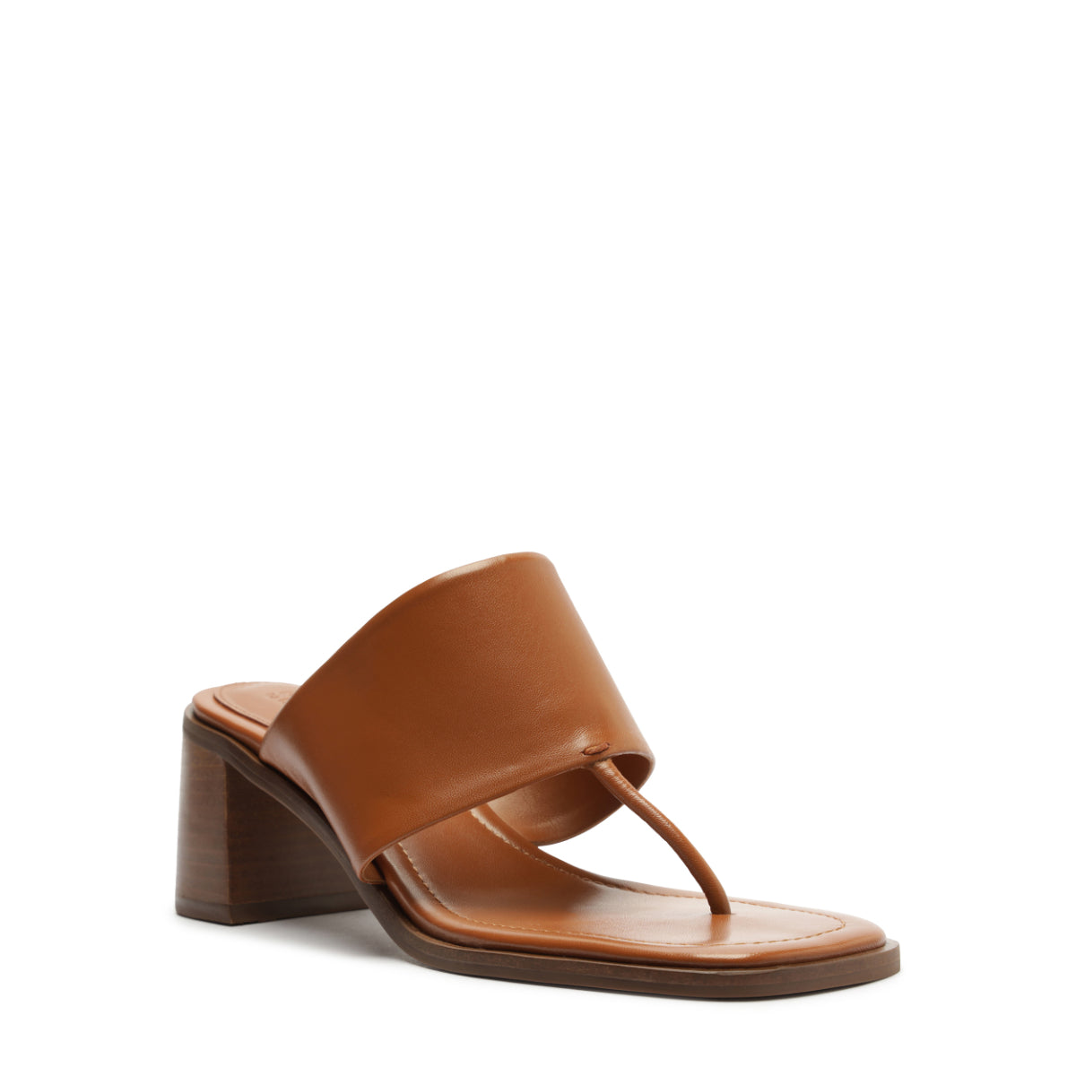 Martha Block Leather Sandal in Miele