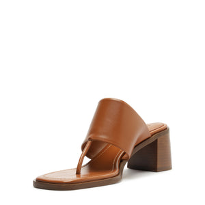 Martha Block Leather Sandal in Miele