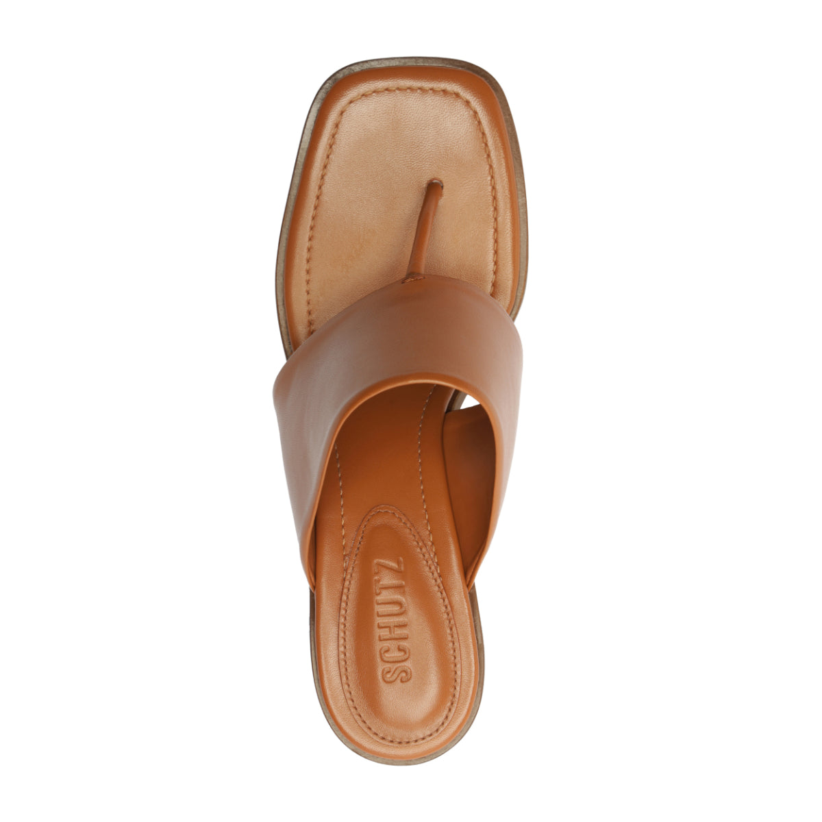 Martha Block Leather Sandal in Miele