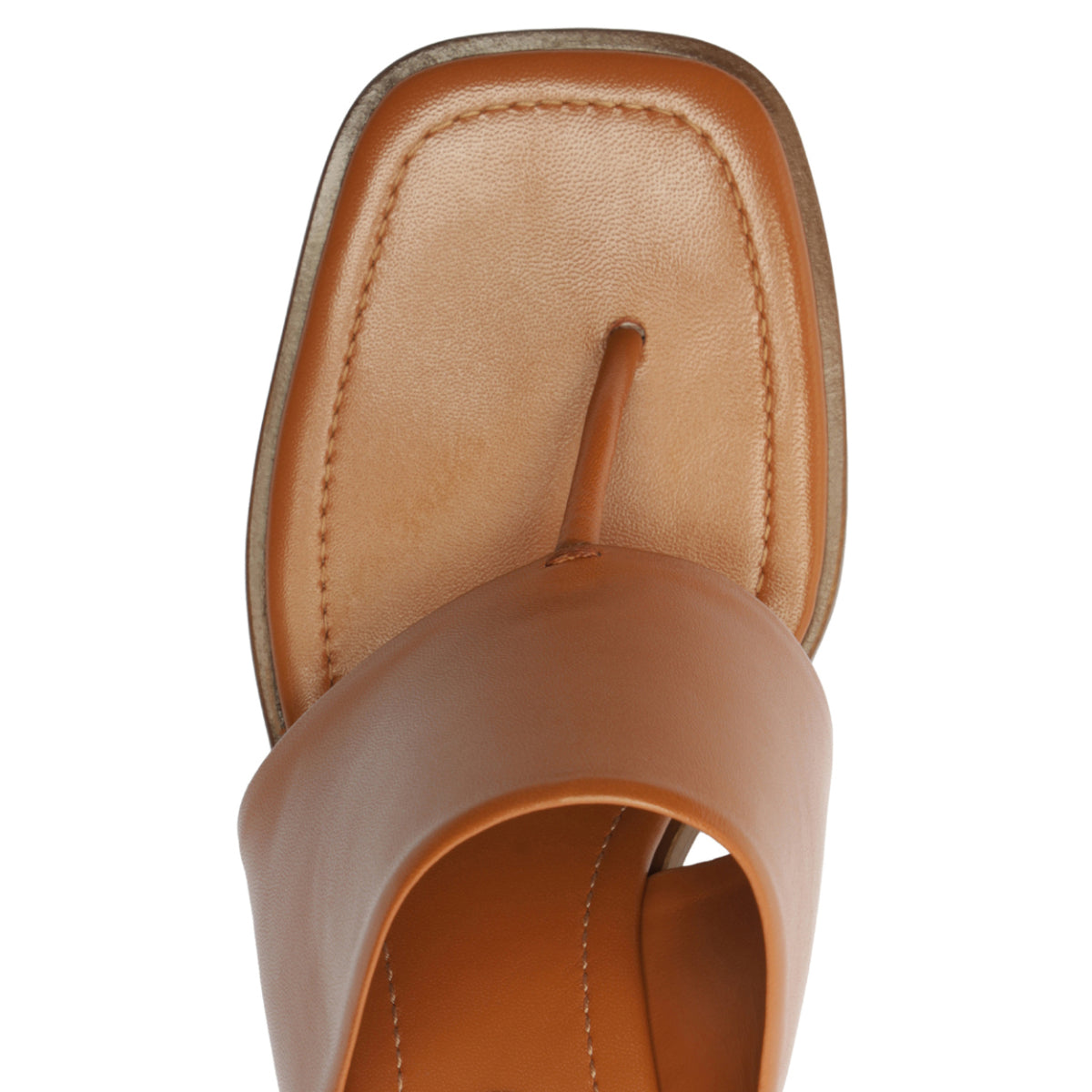 Martha Block Leather Sandal in Miele
