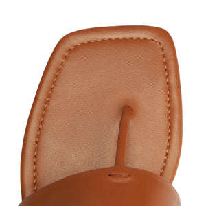 Martha Leather Sandal in Miele