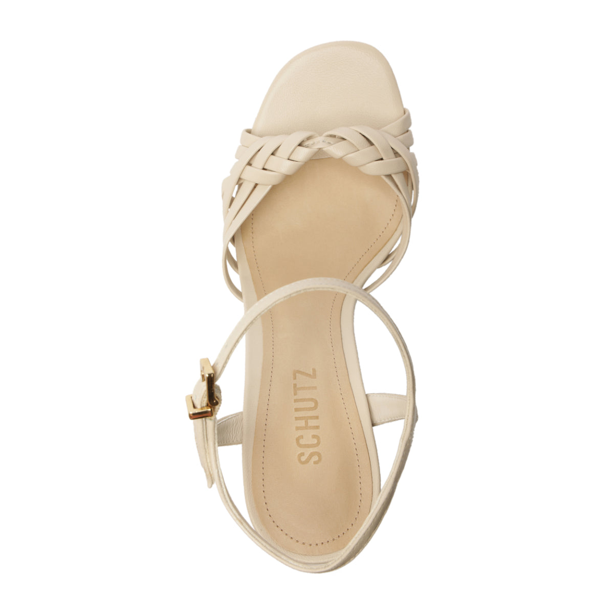 Tara Platform Leather Sandal in Sugar White