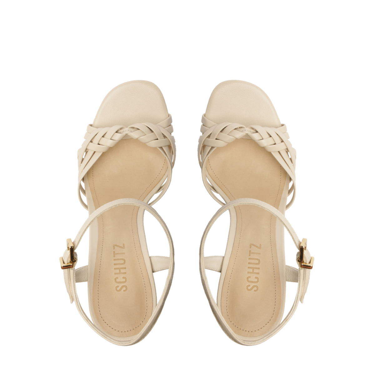 Tara Platform Leather Sandal in Sugar White