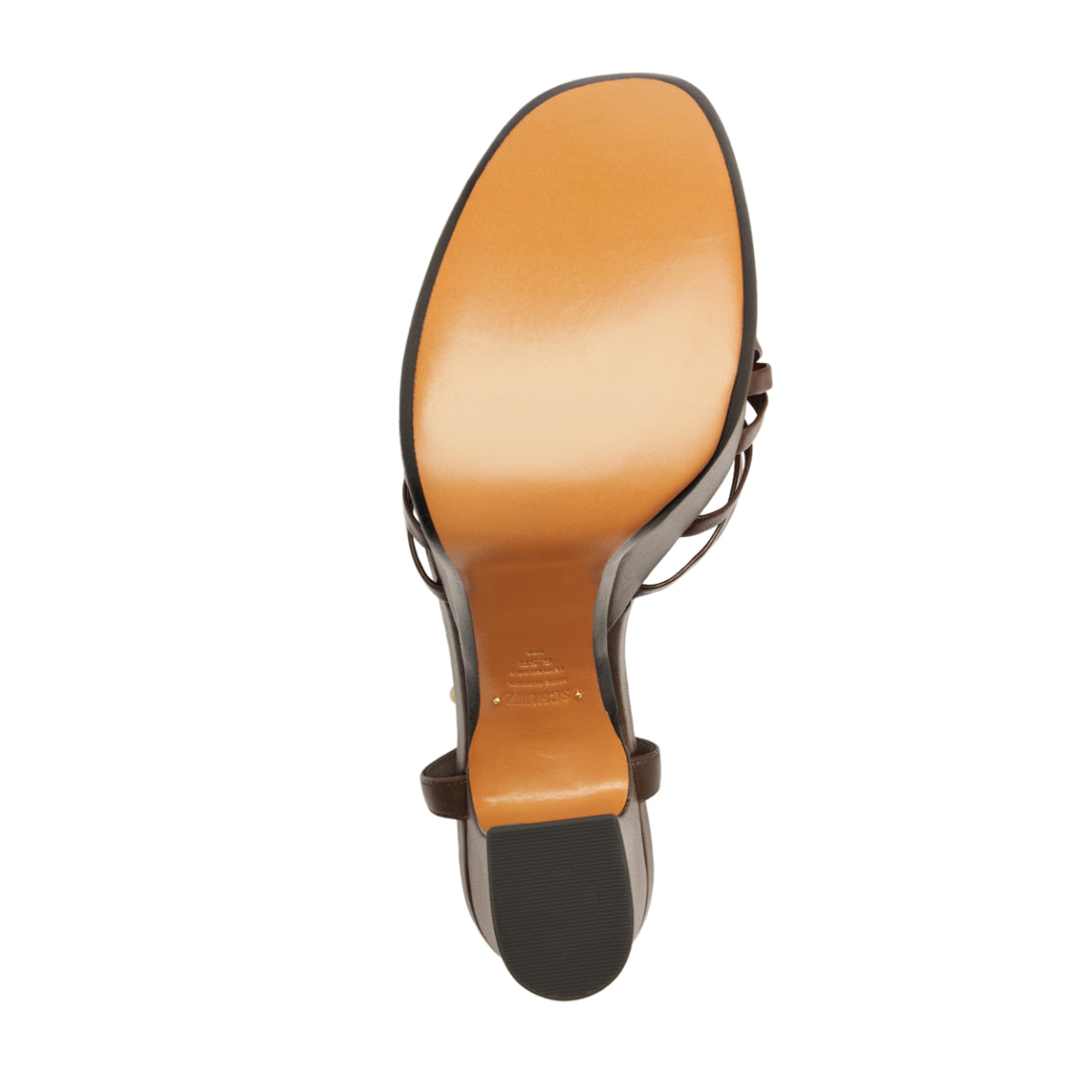 Tara Platform Leather Sandal in Chestnut Brown