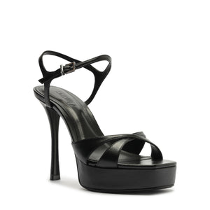 Maxine Leather Sandal in Black
