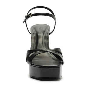 Maxine Leather Sandal in Black