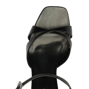 Maxine Leather Sandal in Black