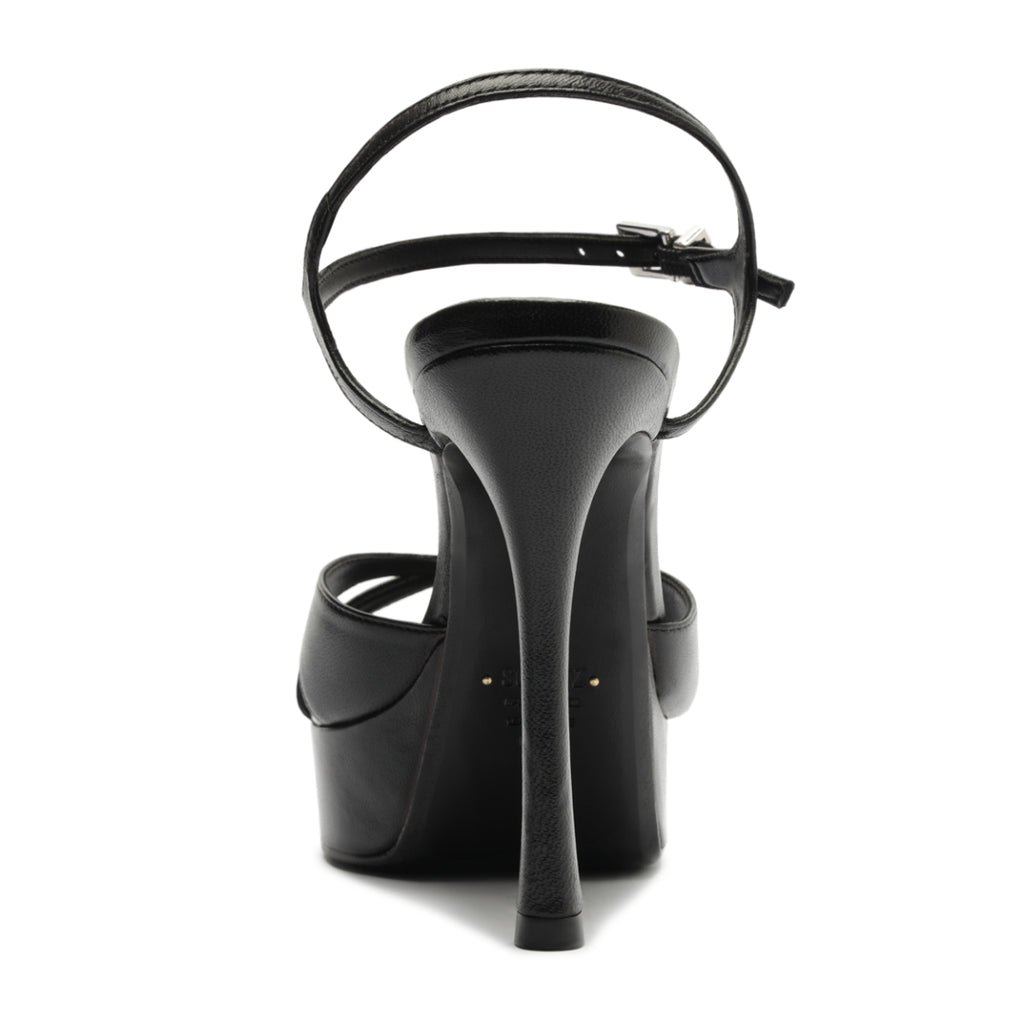 Maxine Leather Sandal in Black