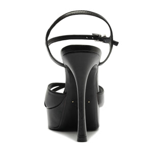 Maxine Leather Sandal in Black