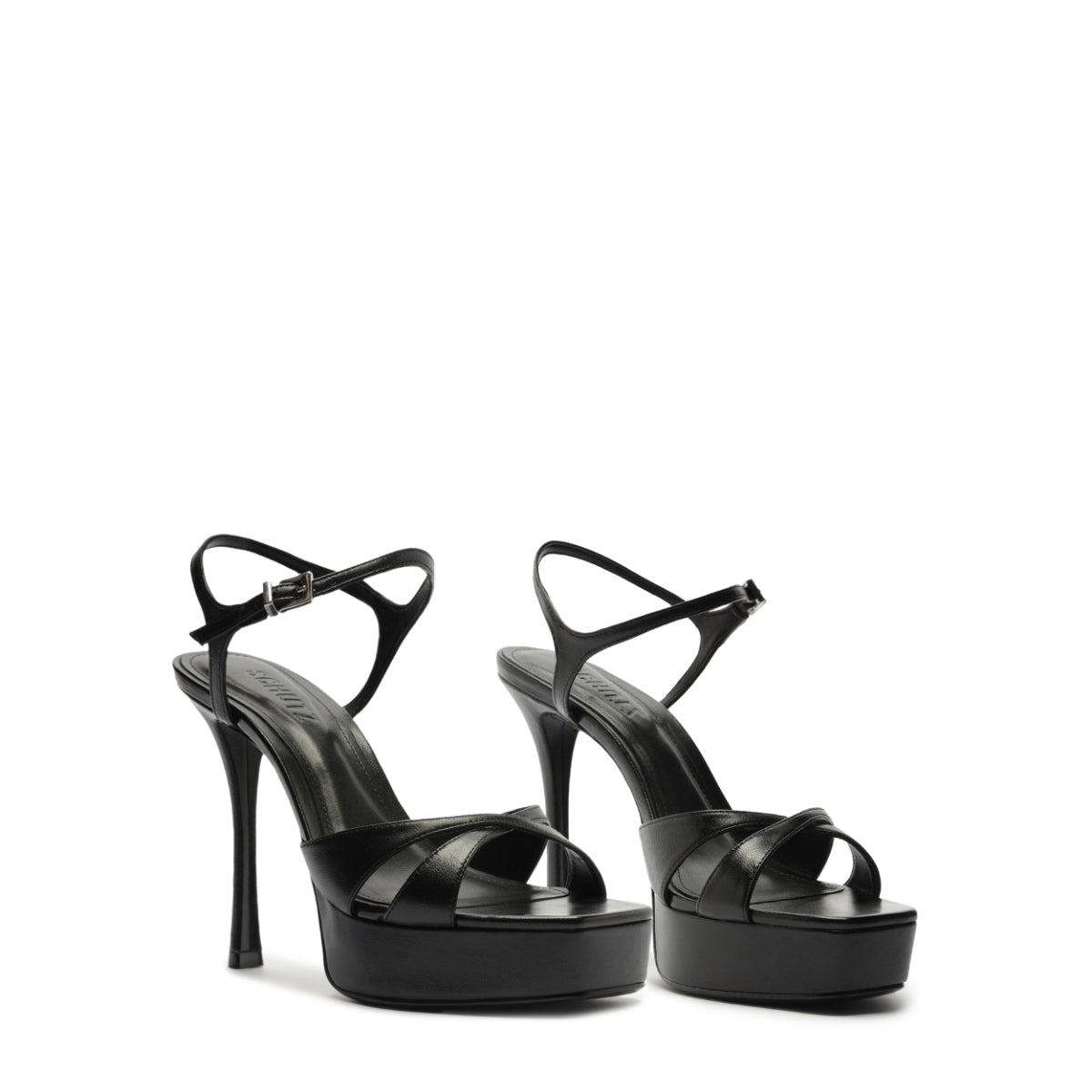 Maxine Leather Sandal in Black