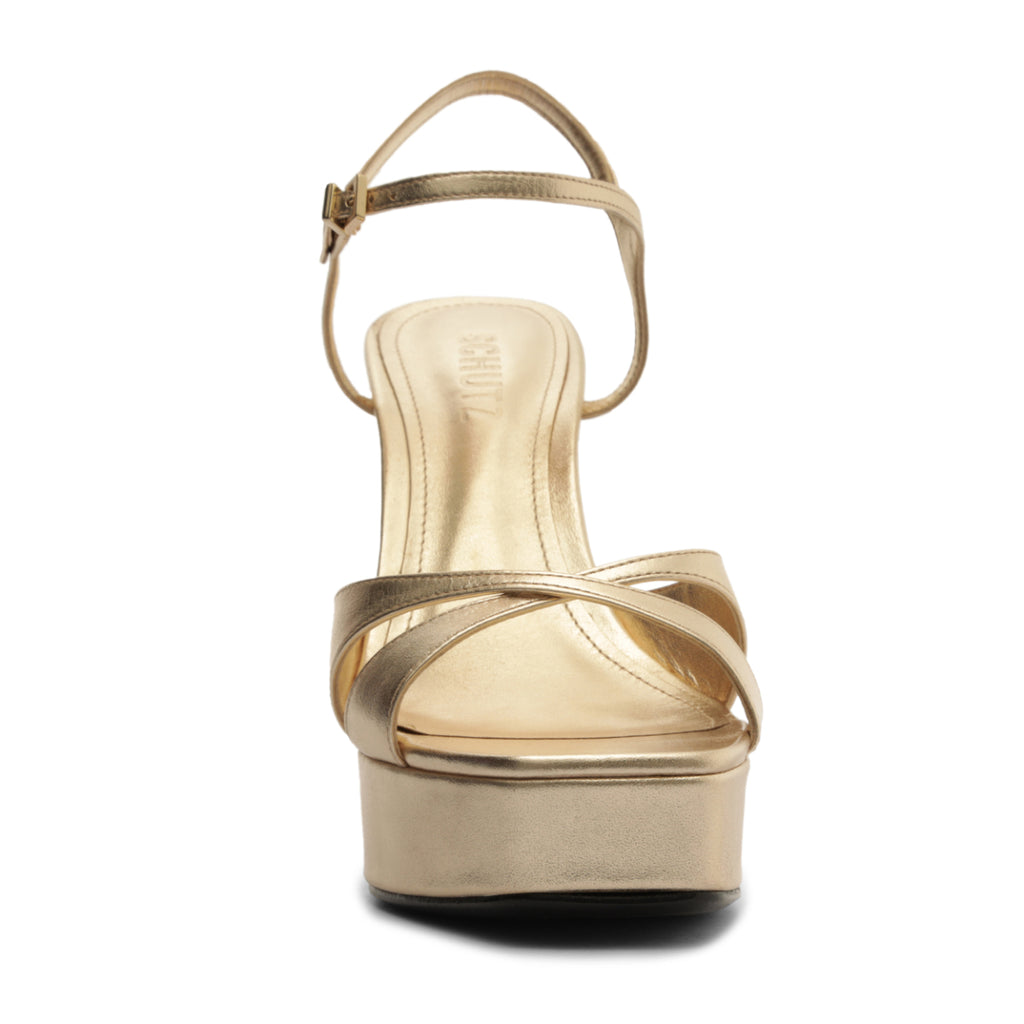Maxine Metallic Sandal in Platina