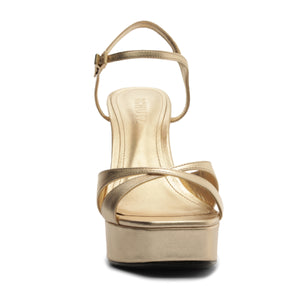 Maxine Metallic Sandal in Platina