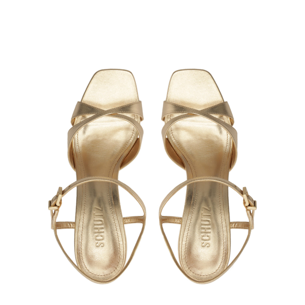 Maxine Metallic Sandal in Platina