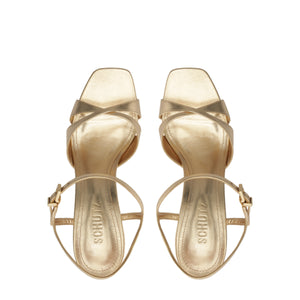 Maxine Metallic Sandal in Platina