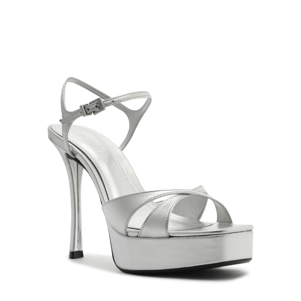 Maxine Metallic Sandal in Silver
