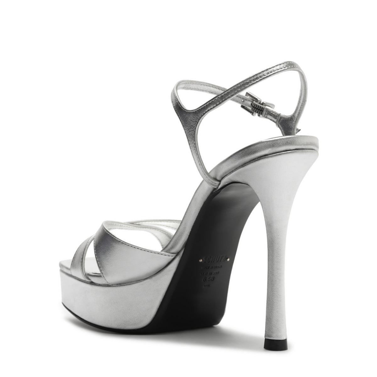 Maxine Metallic Sandal in Silver